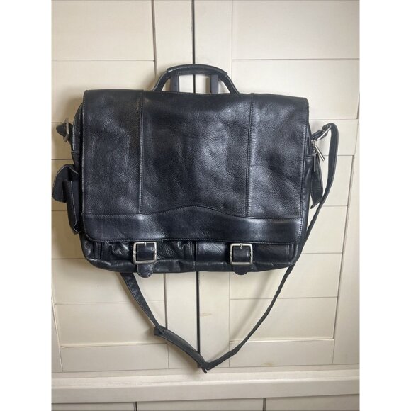 Unbranded | Bags | Columbia Made Genuine Black Leather  Columbia Made Genuine Black Leather Messenger Laptop Business Bag